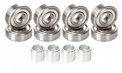 Łożyska RAVEN ABEC9 CHROME 608ZZ Komplet 8 sztuk na Arena.pl