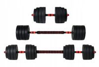 ZESTAW HANTLE REGULOWANE 2 x 15 KG + SZTANGA = ZESTAW HANTLI 30 KG