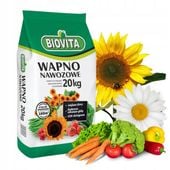 Wapno Nawozowe Pyliste Naturalne Źródło Wapnia dla Gleby 20kg Biovita
