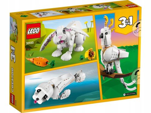 LEGO Jednorożec 31140 + Biały Królik 31133 Creator 3w1 ZWIERZĘTA Paw 3 w 1 na Arena.pl