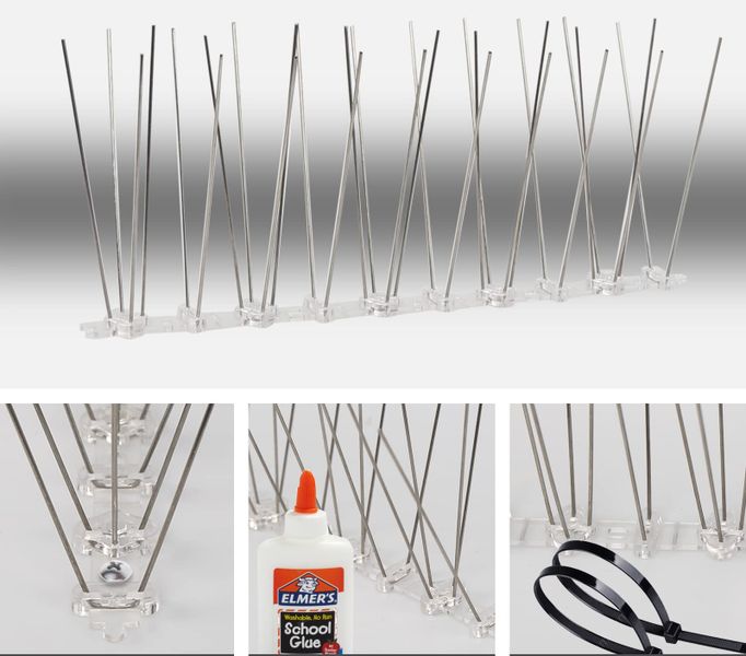 10x METALOWE KOLCE NA PTAKI GOŁĘBIE GĘSTE PRZECIW PTAKOM KUNOM NIERDZEWNE zdjęcie 5