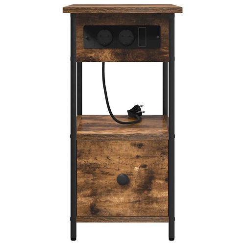 Szafka Nocna z szufladą Wędzony dąb 60 x 30 x 61 cm na Arena.pl