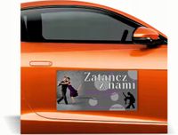 Magnes na samochód reklama magnetyczna 60x30 cm SZKOŁA TANIEC TOWARZYSKI