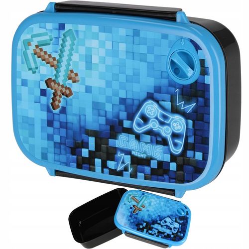 ZESTAW ŚNIADANIOWY BIDON ŚNIADANIÓWKA TRITAN 450ml BPA FREE PIXELE PAD na Arena.pl