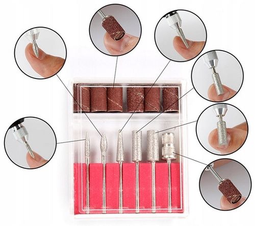 FREZARKA DO PAZNOKCI MANICURE HYBRYD ŻELU + 3 ZESTAWY FREZÓW na Arena.pl