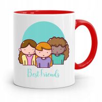 Kubek Czerwony Przyjaciela Best Friends Prezent Z Nadrukiem Ze Zdjęciem