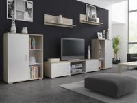 MEBLOŚCIANKA HERKULES DĄB SONAMA BIAŁY LED