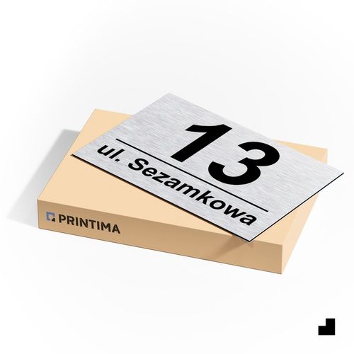 DUŻA NIERDZEWNA TABLICZKA ADRESOWA Z NUMEREM DOMU | numery na dom | 40x30cm na Arena.pl