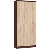 Regał do biura, domu, zamykany, ZORIN, 80x35x180, wenge  | TYLETEGOTU