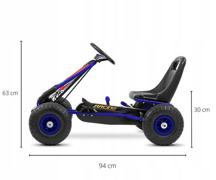 Gokart na pedały Milly Mally Thor Blue zdjęcie 8