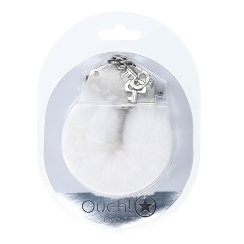 Heavy-Duty Fluffy Handcuffs - White na Arena.pl