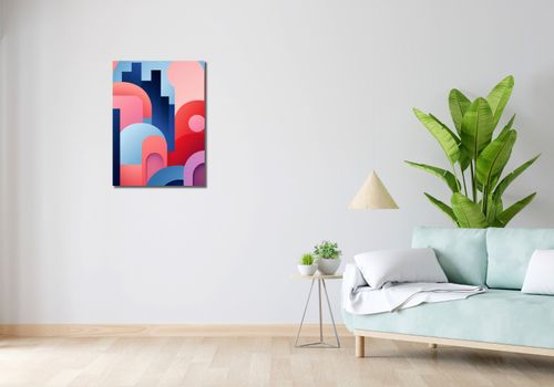 Obraz 50x70cm Miasto Kolorów na Arena.pl