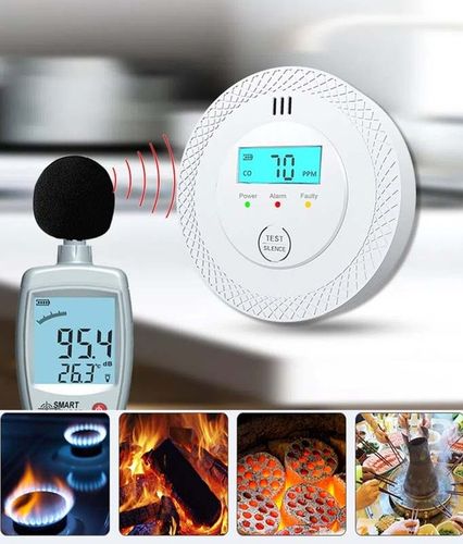 CZUJNIK CZADU GAZU WYKRYWACZ DETEKTOR TLENKU WĘGLA BEZPRZEWODOWY LCD ALARM na Arena.pl