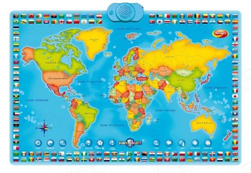 Interaktywna Mapa Świata Dumel gra edukacyjna PL na Arena.pl
