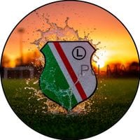 Opłatek na tort Legia Warszawa Klub Herb Piłka Nożna Proporzec Tekst Gratis