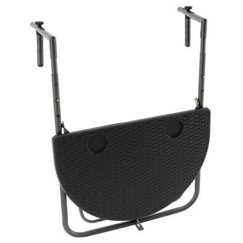 Zestaw wiszący stół i 2 krzesła w stylu rattanu, czarny na Arena.pl