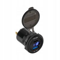 2 x Ładowarka samochodowa USB+USB typu C z funkcją Quick Charge Power Deliv