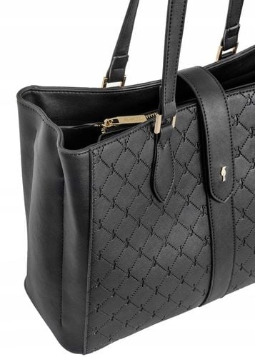 OCHNIK Czarna torebka damska z monogramem TOREC-0831A-98(Z25) na Arena.pl