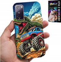 ETUI DO SAMSUNG GALAXY S20 FE -DINOZAUR W MONSTERTRUCKU WZORY DLA DZIECI