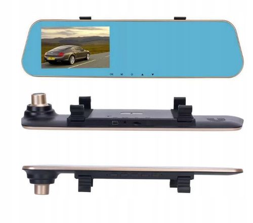 WIDEOREJESTRATOR LUSTERKO KAMERA SAMOCHODOWA COFANIA PRZÓD TYŁ MENU PL na Arena.pl