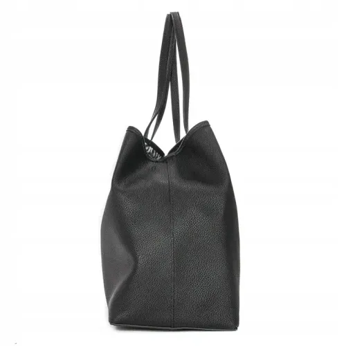 torebka shopper skóra ekologiczna czarny na Arena.pl