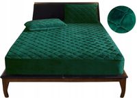 POKROWIEC NA MATERAC OCHRANIACZ NAKŁADKA TOPPER WELUR WODOODPORNY 160x200