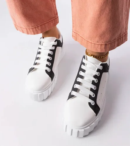 Białe sneakersy na platformie Gosselin 39 na Arena.pl