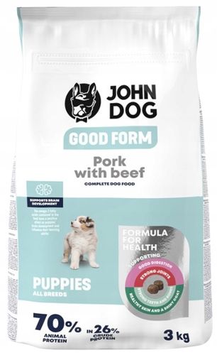 JOHN DOG GOOD FORM sucha karma dla szczeniaka WIEPRZOWINA WOŁOWINA 3 kg na Arena.pl