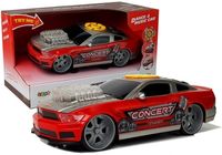 CZERWONE AUTO ŚWIATŁA I GŁOŚNIKI MUZYKA