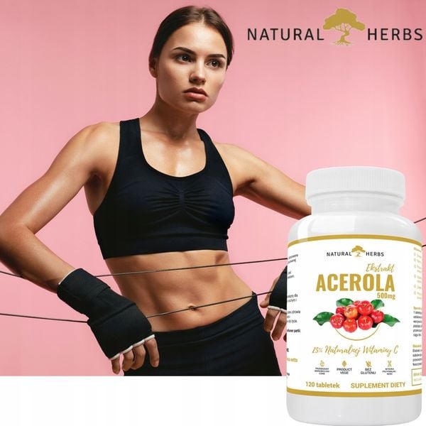 EKSTRAKT ACEROLA 500mg Naturalna Witamina C 120tab zdjęcie 4