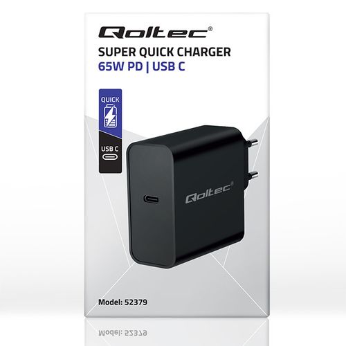 Qoltec Ładowarka Super Quick PD | 65W | Czarna na Arena.pl