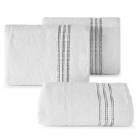 Ręcznik SEBA 30x50 cm biały bordiura bawełna frotte 480 g