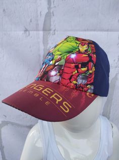 Regulowana czapka dziecięca Avengers Ave1 Czerwona
