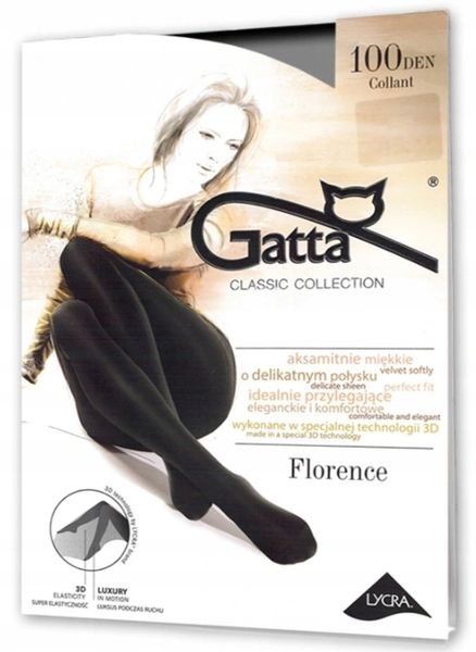 RAJSTOPY GATTA FLORENCE 100 DEN 4-L NERO zdjęcie 2