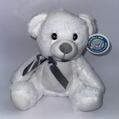 Miś 25 cm do nadruku sublimacyjnego - biały
