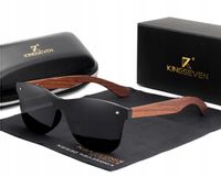 OKULARY PRZECIWSŁONECZNE KINGSEVEN DREWNIANE POLARYZACJA nerdy - uniseks