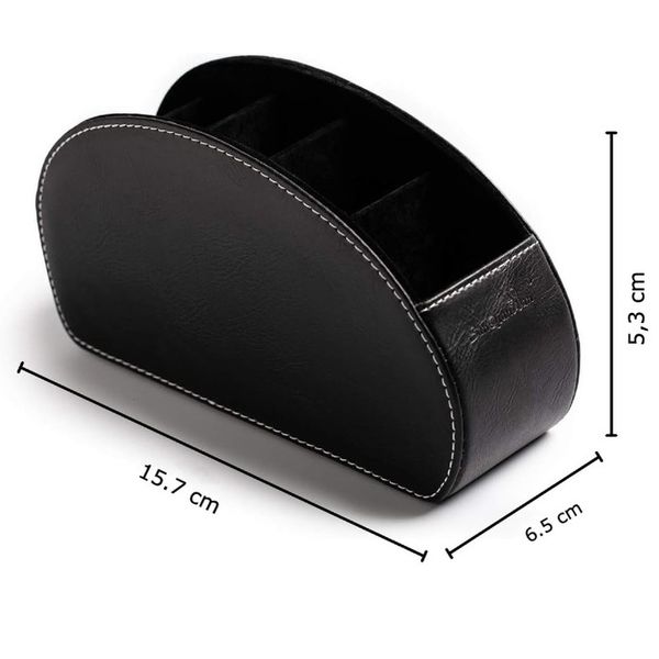 ORGANIZER SKÓRZANY BIURKOWY DO TOALETKI NA PILOTY PRZYBORY KOSMETYKI zdjęcie 7