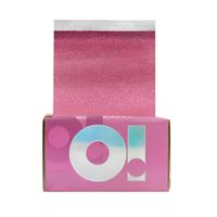 TOOLS EMBOSSED , fryzjerska FOLIA RYFLOWANA , aluminiowa PINK CHIC 500 SZT