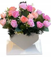 Stroik serce na grób bukiet cmentarz sztuczne kwiaty kompozycja STANPOL