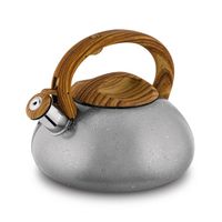 Tradycyjny CZAJNIK NA GAZ INDUKCJA czajnik Z GWIZDKIEM duży 3L Otis grey