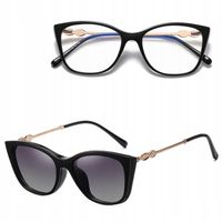 2w1 Okulary CLIP-ON Zerówki oprawki KOMPUTERA + NAKŁADKA PRZECIWSŁONECZNA