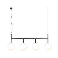 Kuchenna lampa wisząca Faro K-4883 czarna nad stół szklane kule