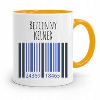 Dla Kelnera Kubek Żółty Bezcenny Kelner Prezent Z Nadrukiem Ze Zdjęciem