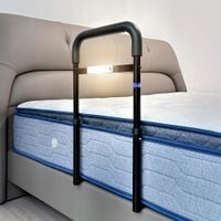 NIMOOD uchwyt do łóżka dla seniorów regulowany LED czujnik nocny