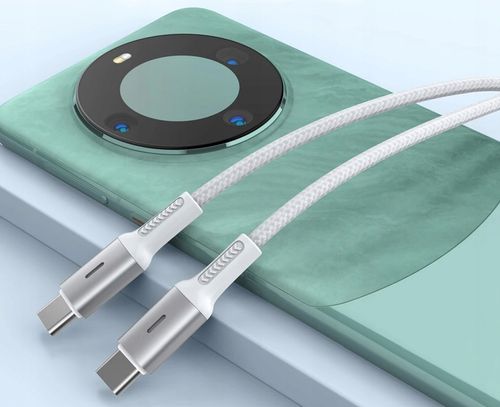 Kabel Korgy USB typ C - USB typ C 1,2 m biały na Arena.pl