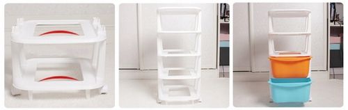 PLASTIKOWY POJEMNIK REGAŁ SZAFKA NA ZABAWKI SZUFLADY 5 PÓŁEK ORGANIZER RG10 na Arena.pl