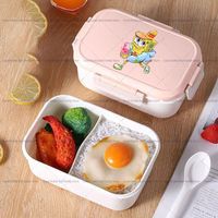 Uroczy, kreskówkowy pojemnik na lunch Bento z SpongeBobem Kanciastoportym, dla ucznia – HMBB 1219