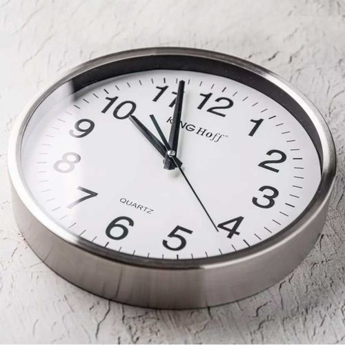 zegar ścienny stalowy 30cm mechanizm płynący kh-5025 na Arena.pl