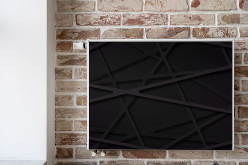 MASKOWNICA Magnetyczna Na Kaloryfer Czarna Abstrakcja 110cm x 60cm na Arena.pl