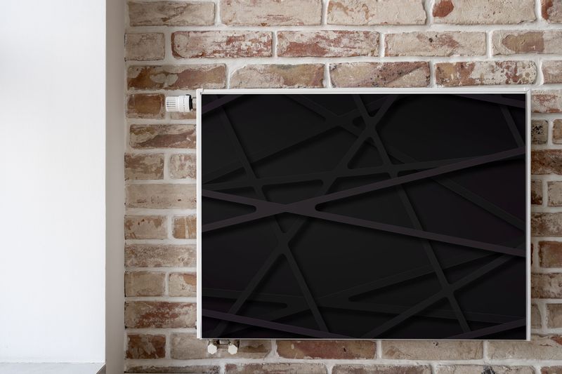 MASKOWNICA Magnetyczna Na Kaloryfer Czarna Abstrakcja 110cm x 60cm zdjęcie 6